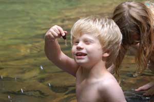 Kids Swimming in Pine Creek